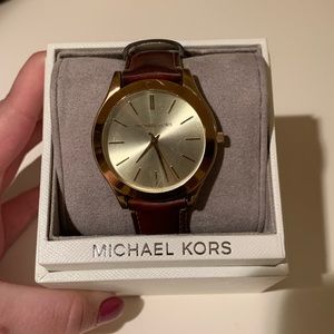 Michael Kors Gold and Brown Watch